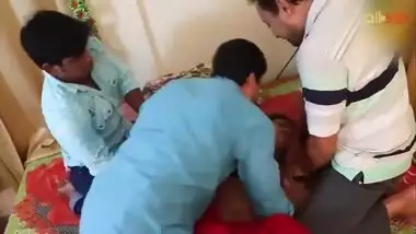 hardcore Desi group sex video of Indian wife with three lovers