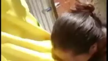 Stupid indian wife sucking dick outdor like a whore, Desi mms online