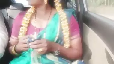 Indian car sex.housewife with husbend's father long drive for fucking. Telugu dirty talks.