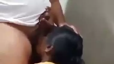 Telugu lady sucks a dick and enjoys standing sex