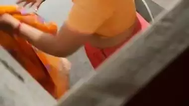 Dress change before bath by hot desi village aunty