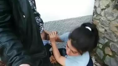 Risky Public In The Street Blowjob With Cumshot In The Mouth And They Almost Caught Us