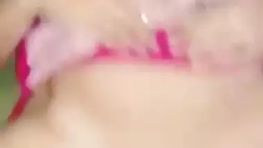 Desi girl in red wears no panties to have pussy scored in XXX video